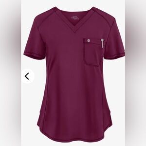 Infinity Wine Scrub Top | size: M